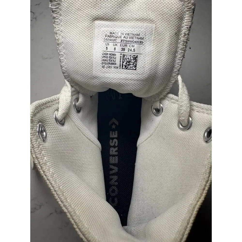 Converse Chuck Taylor All Star Lugged High Top Sneakers White Canvas Platform 8